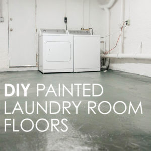 Easy DIY painted basement floors.