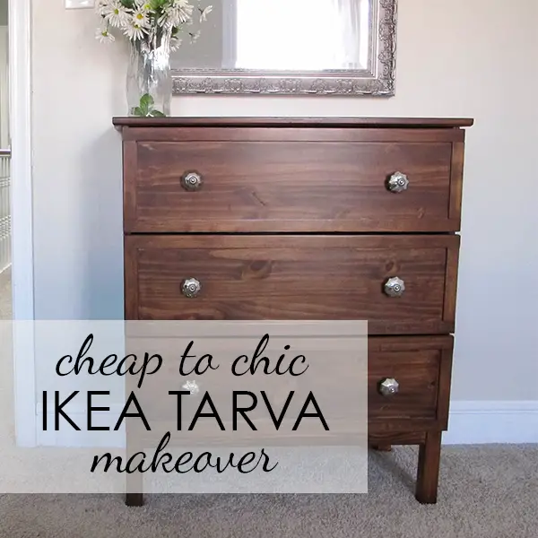 Simple Chic Ikea Tarva Makeover With Gel Stain Trim Mercury