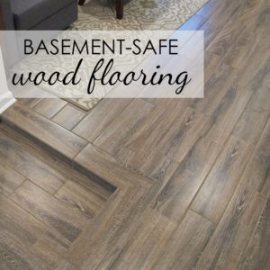 Wood tile basement floor