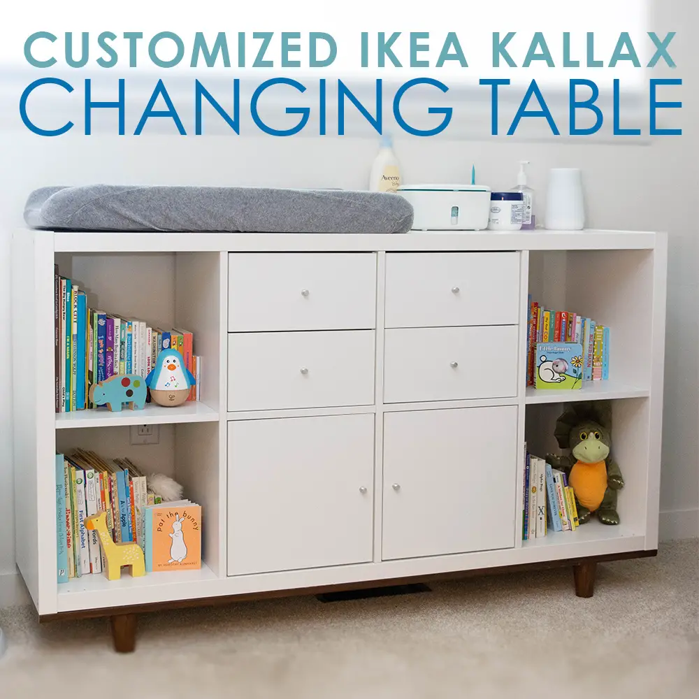 ikea kallax shelf with table